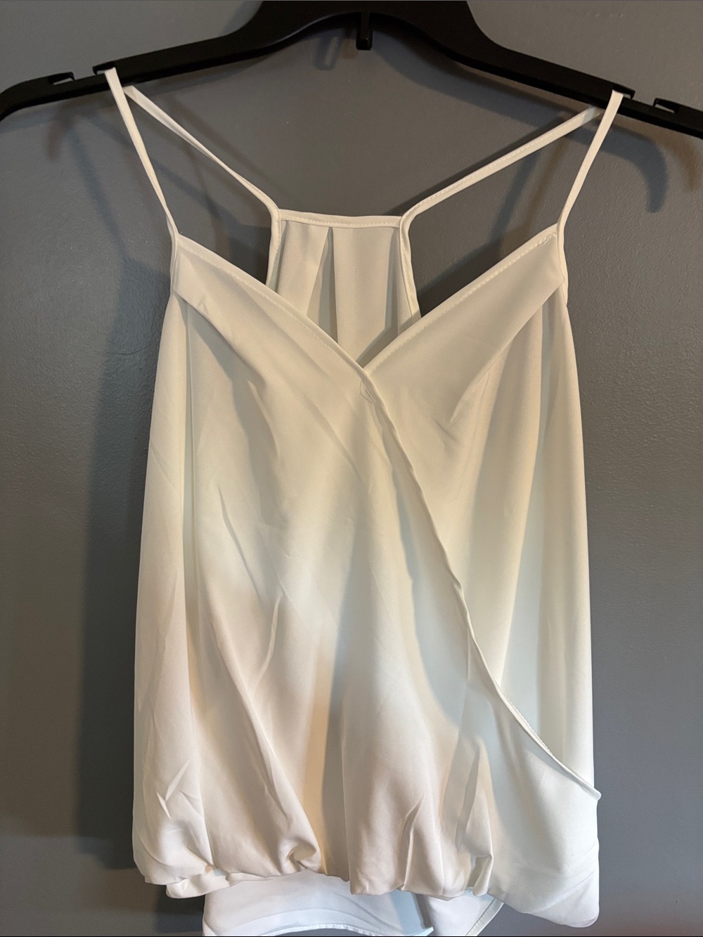 Ivory Sleeveless Surplice Cami Top